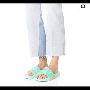 Size 36 Mint Green FENTY slides